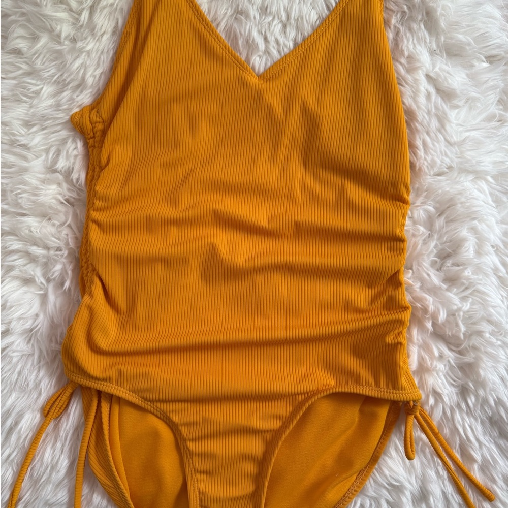 Time and Tru Mustard Yellow Swimwear
